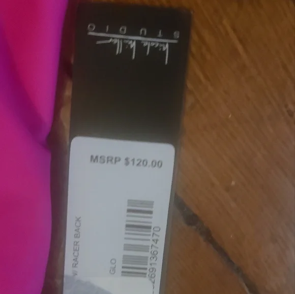 NEW NICOLE MILLER RACERBACK ONE PUECE BATHING SUIT HOT PINK SZ SMALL Hp🔥🔥🔥 - Picture 11 of 11